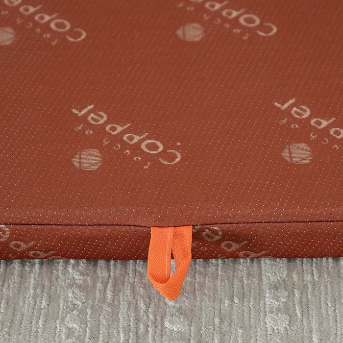 Houston Tri-Fold Single Mattress-180x90x6 cm-Copper