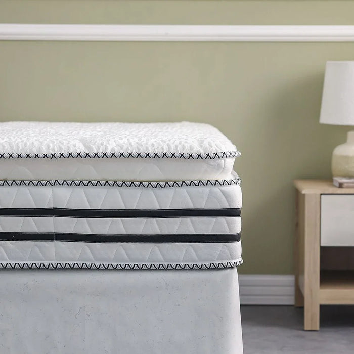 Royal Pillow Top Bonnel Spring Side Encased Single Mattress - 120x200x30 cm - With 15-Year Warranty