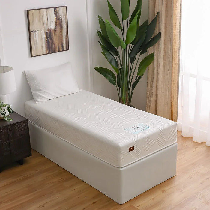 Tencel High Resilience Foam Gel Infused Memory Foam Single Mattress with Zip - 90x200x25 cm - With 15-Year Warranty