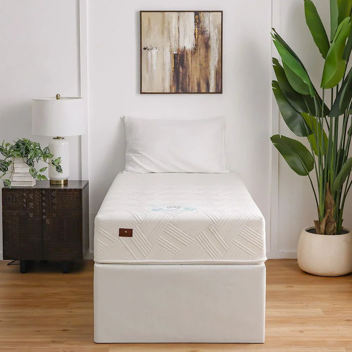 Tencel High Resilience Foam Gel Infused Memory Foam Single Mattress with Zip - 90x200x25 cm - With 15-Year Warranty