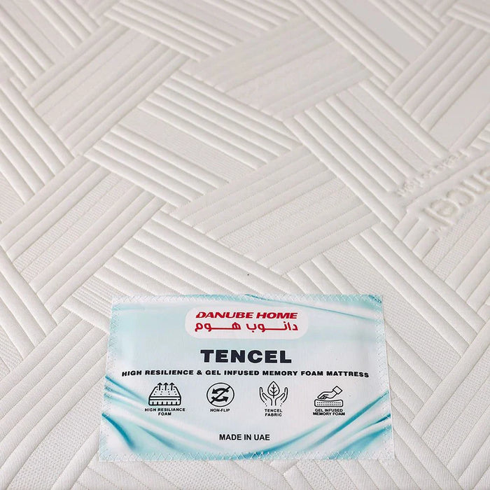 Tencel High Resilience Foam Gel Infused Memory Foam Super King Mattress with Zip - 200x200x25 cm - With 15-Year Warranty