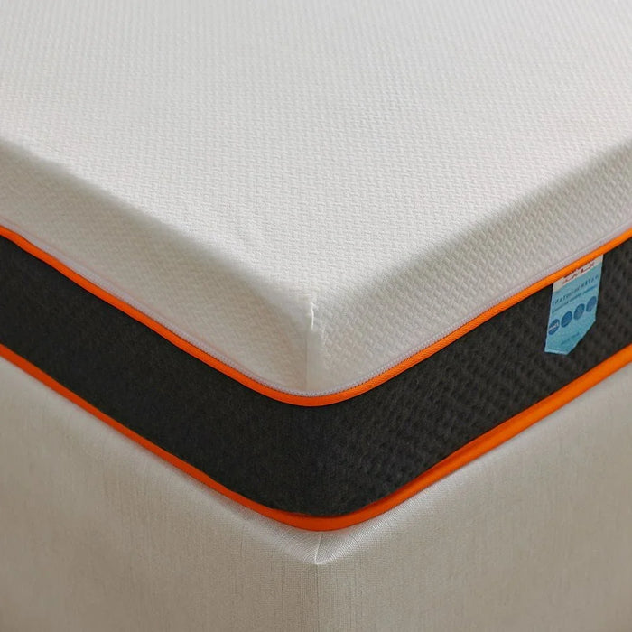 Water-Resistant Bonnell Spring Single Mattress with PU Coated Fabric with Zip - 90x200x23 cm