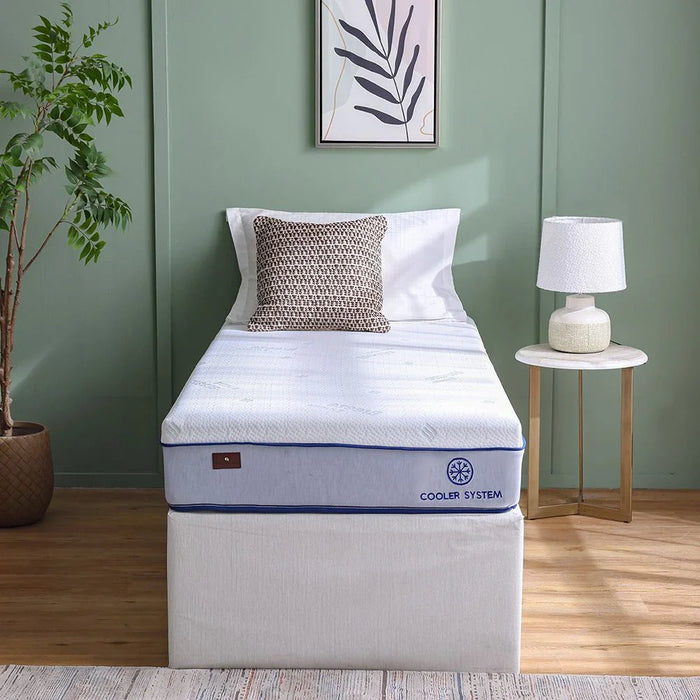 Breeze Gel Pro Visco Memory Foam Pocket Spring Single Mattress - 90x200x25 - With 20-Year Warranty