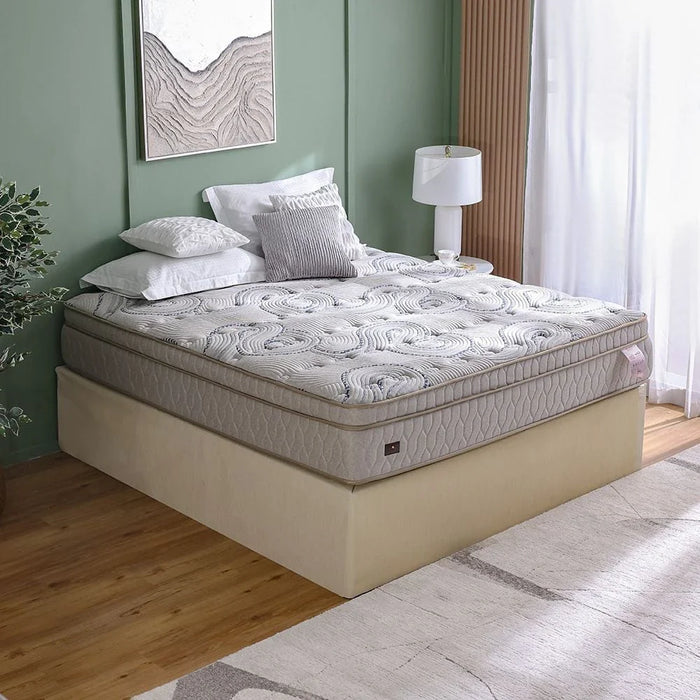 Gliter Visco Memory Foam & Latex Box Top Pocket Spring Super King Mattress - 200x200x30 cm