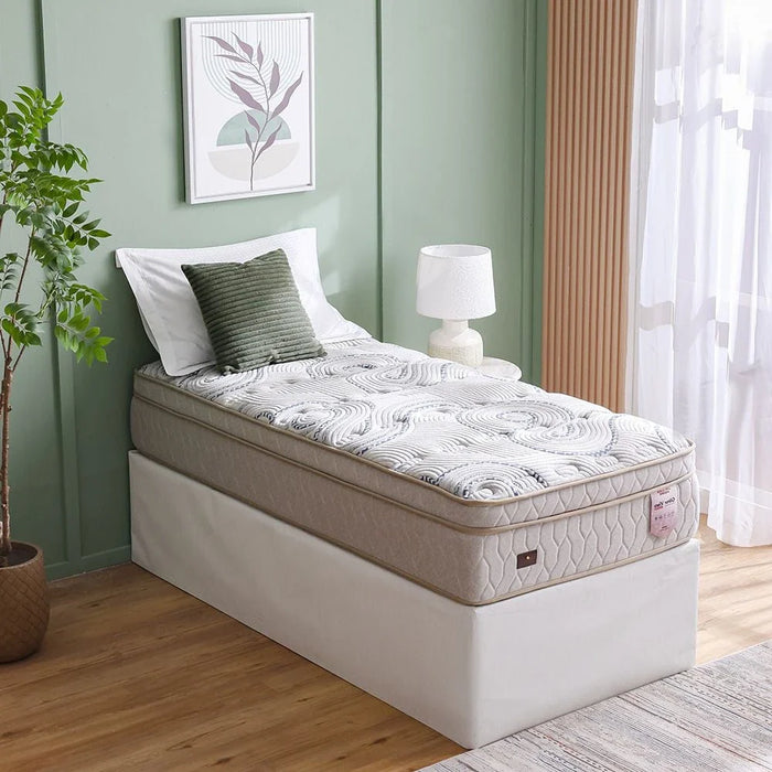 Gliter Visco Memory Foam & Latex Box Top Pocket Spring Mattress 90X190X30 Cm