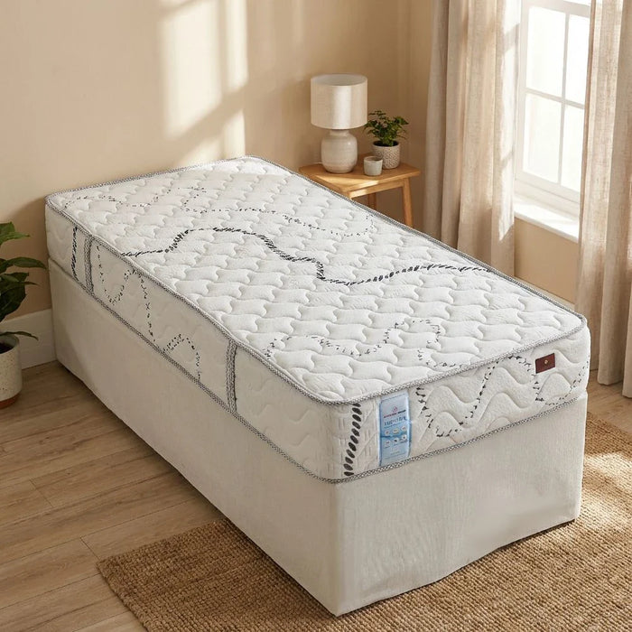 Prestige Memory Foam Bonnell Spring Single Mattress - Foam Encased - 90x190x25 cm - With 5-Year Warranty