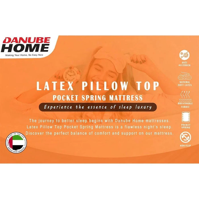 V2 Latex Pillow Top Pocket Spring Mattress 150 X 200æX 30Cm