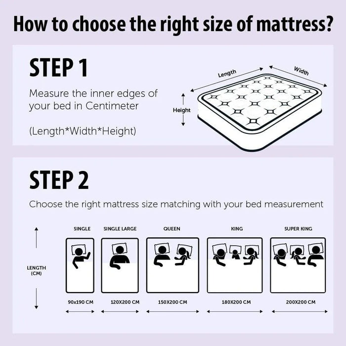 V2 Luxuria Bonnell Spring Foam Mattress - 200 X 200 X 26 Cm