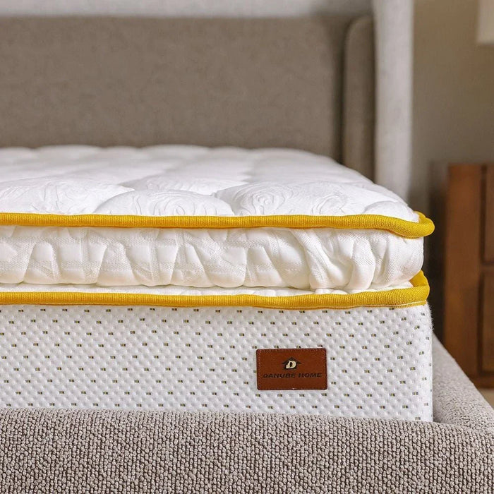 Latex Pillow Top Pocket Spring Mattress - 200x200x30 cm - With 15-Year Warranty