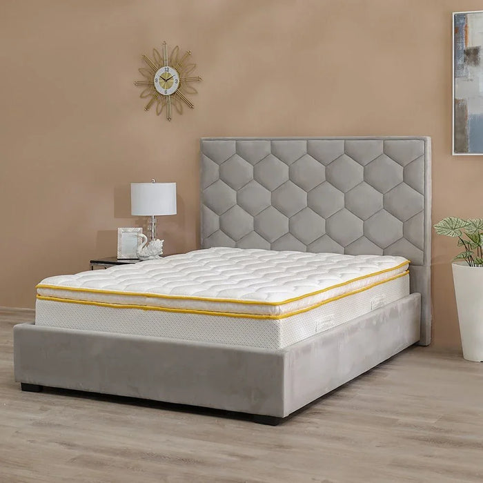 Latex Pillow Top Pocket Spring Mattress - 200x200x30 cm - With 15-Year Warranty