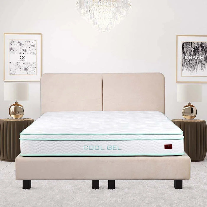 Cool Gel Memory Foam Bonnell Spring Mattress 150x200x22 cm-With 5-Year Warranty