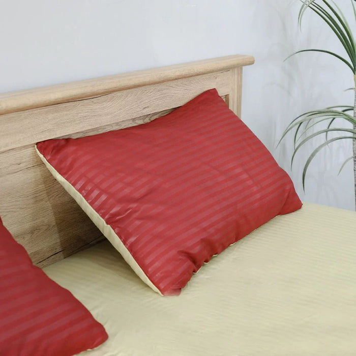 Urbane 4Pc Reversible Comforter Set - King - Sage/Maroon
