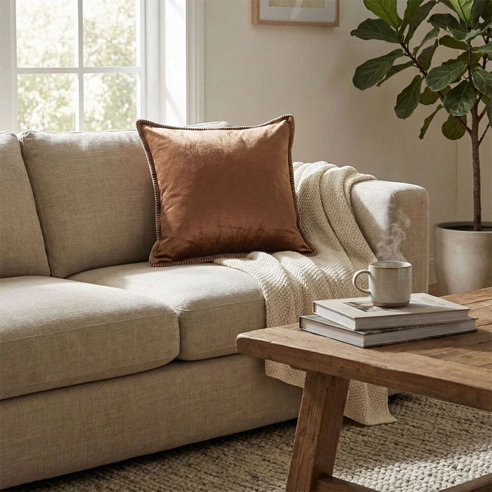 Laurel Cushion Cover  - Brown - 45x45 cm