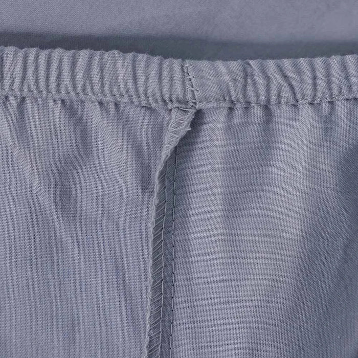 Bliss 3-Pc Cotton Super King Fitted Sheet Set - Grey - 200x200 + 35 cm, 50x75 cm