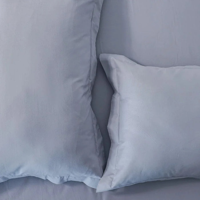Bliss 3-Pc Cotton Super King Fitted Sheet Set - Grey - 200x200 + 35 cm, 50x75 cm