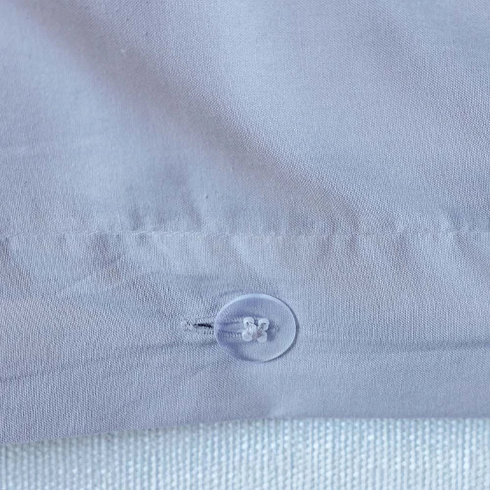 Bliss 3-Pc Cotton King Duvet Cover Set - Grey - 220x230 cm, 50x75 cm