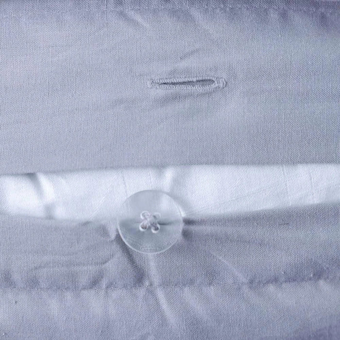 Bliss 3-Pc Cotton King Duvet Cover Set - Grey - 220x230 cm, 50x75 cm