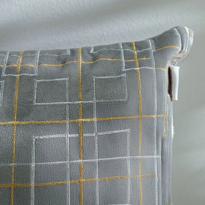 Embroidered Cushion Cover - Grey - 30x50 cm
