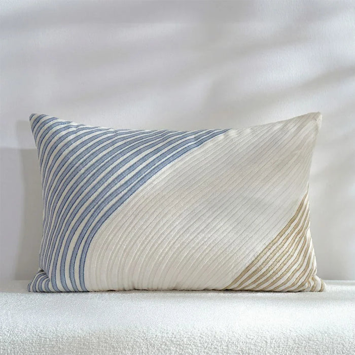 Gleam Cotton Velvet Embroidered Cushion- Multicolor - 30x50 cm