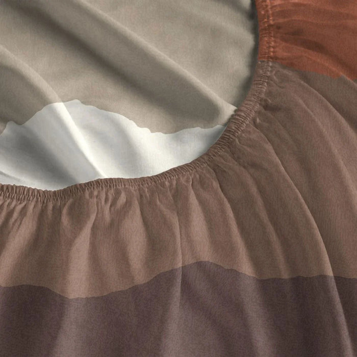 AW25 Bliss 6- Piece Super King Comforter Set 260X260 Cm Nutmeg Brown