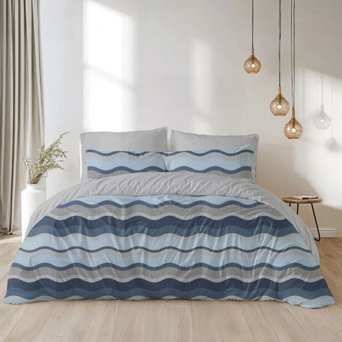 AW25 Bliss 6- Piece Super King Comforter Set 260X260 Cm Navy