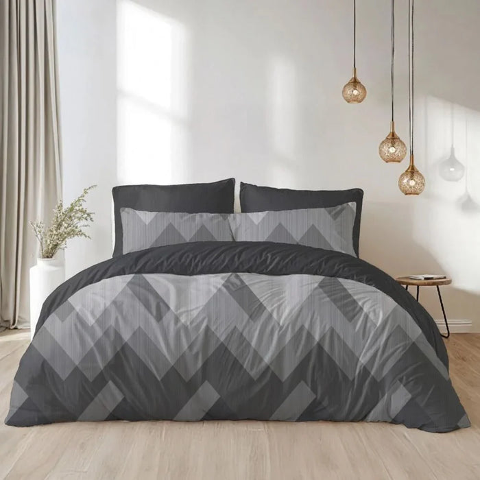 AW25 Bliss 6- Piece Super King Comforter Set 260X260 Cm Black
