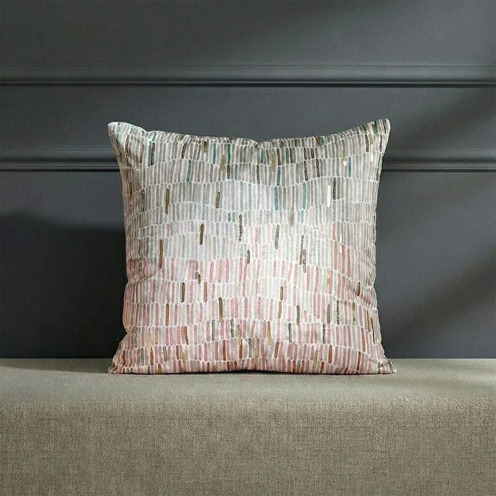 Gleam Oasis Printed Velvet Cushion Cover - Multicolor - 45x45 cm