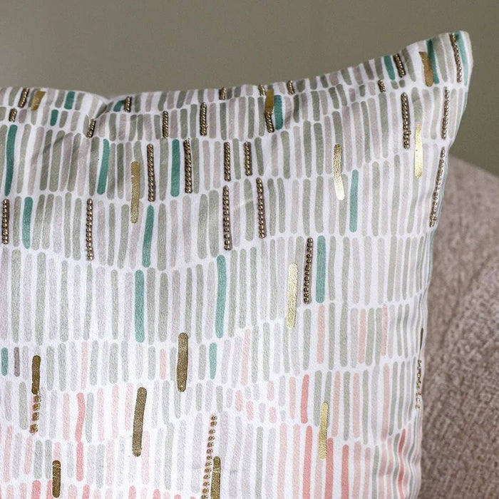 Gleam Oasis Printed Velvet Cushion Cover - Multicolor - 45x45 cm