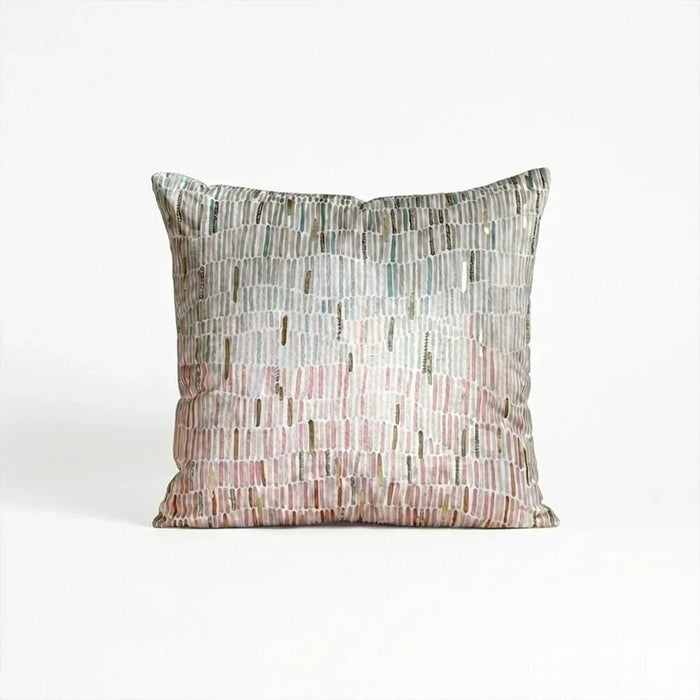 Gleam Oasis Printed Velvet Cushion Cover - Multicolor - 45x45 cm