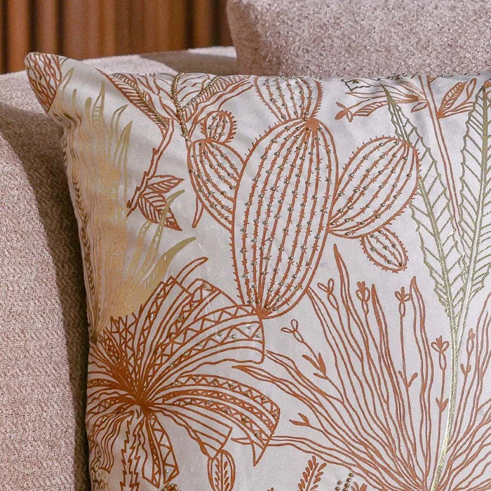 Gleam Floral Velvet Cushion Cover - Multicolor - 45x45 cm