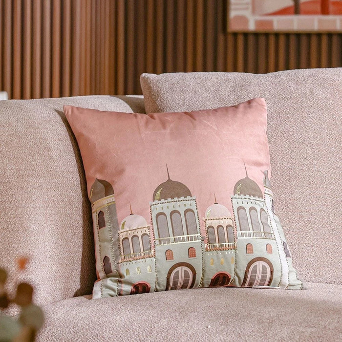 Gleam Velvet Cushion Cover - Rose Dawn - 45x45 cm