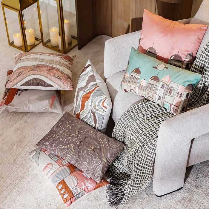 Gleam Velvet Cushion Cover - Rose Dawn - 45x45 cm