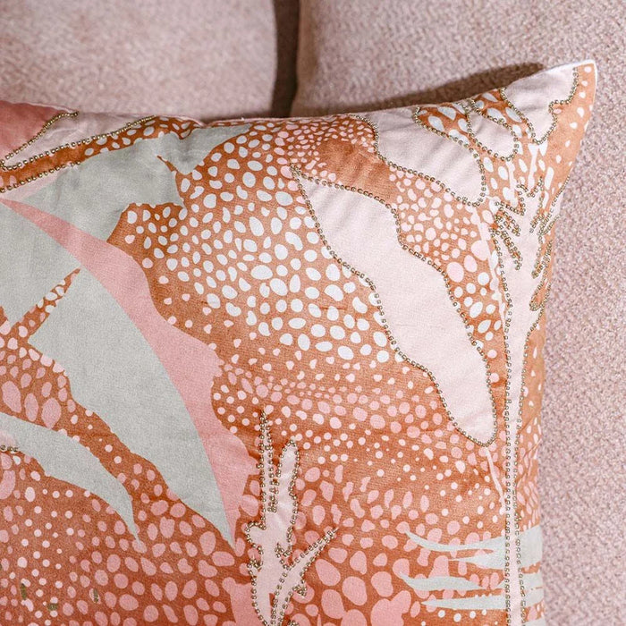Gleam Floral Velvet Cushion Cover - Multicolor - 45X45 cm