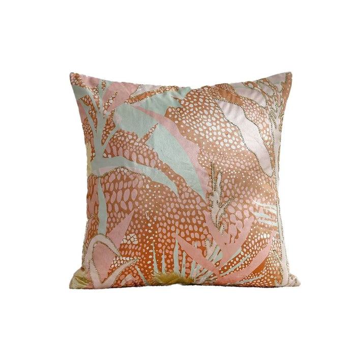 Gleam Floral Velvet Cushion Cover - Multicolor - 45X45 cm
