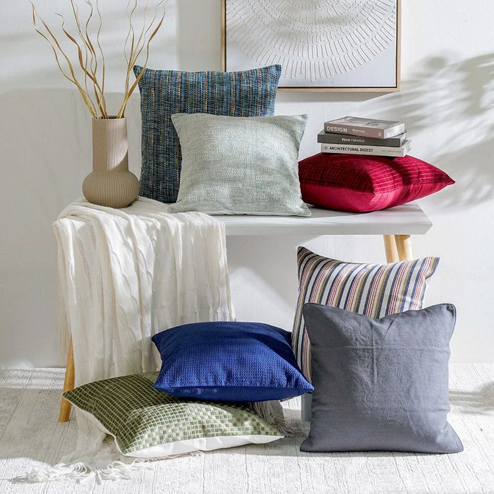 Gleam Yarn Dyed Cushion Cover - Multi-Color - 45x45 cm