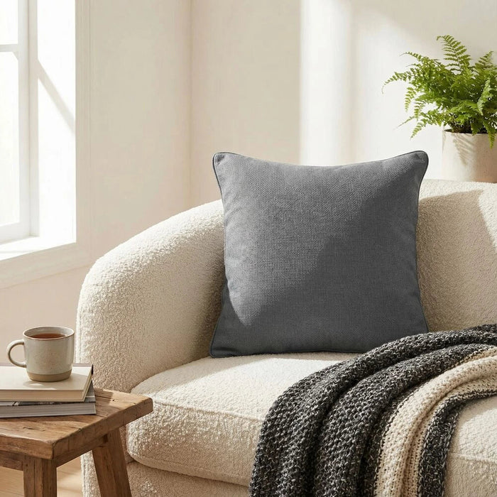 Gleam Dyed Matti Weave Cushion Cover - Grey - 45x45 cm