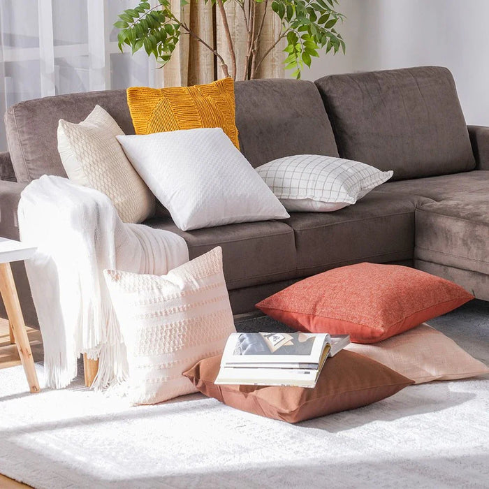 Gleam Solid Cushion Cover - White - 45x45 cmÊ