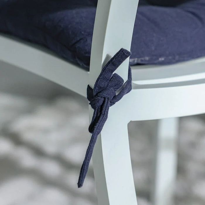 Ss25-Aura Plaid Woven Chair Pad- 40X40 Cm Blue (Sti-5008)