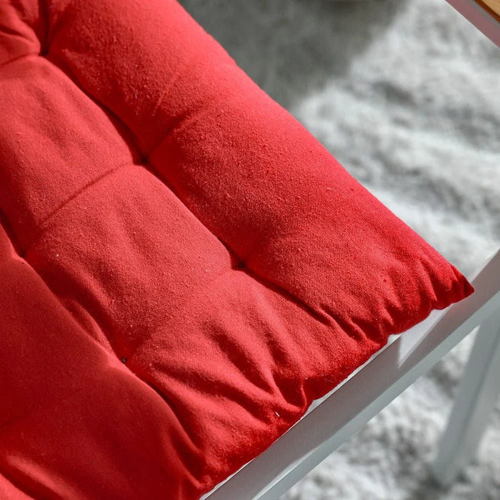 Ss25-Aura Solid Chair Pad- 40X40 Cm Red (Sti-5013)