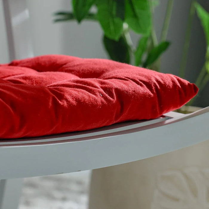Ss25-Aura Solid Chair Pad- 40X40 Cm Red (Sti-5013)