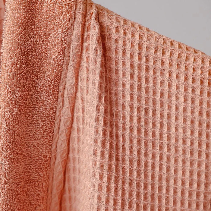 Ss25-Eleganza Waffle Kimono Bathrob Terra