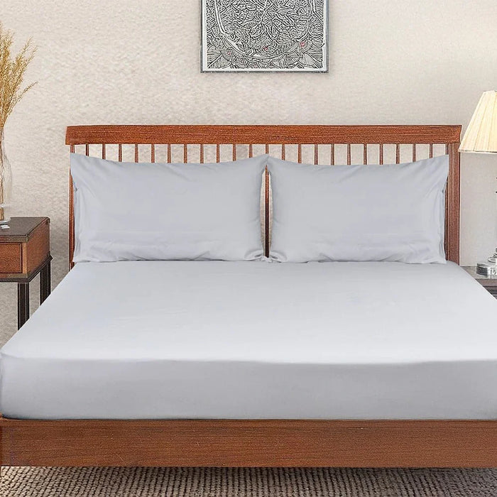 Pearl & Coal Super King Fitted Sheet Set Grey200X200+30 Cm & 50X75Cm