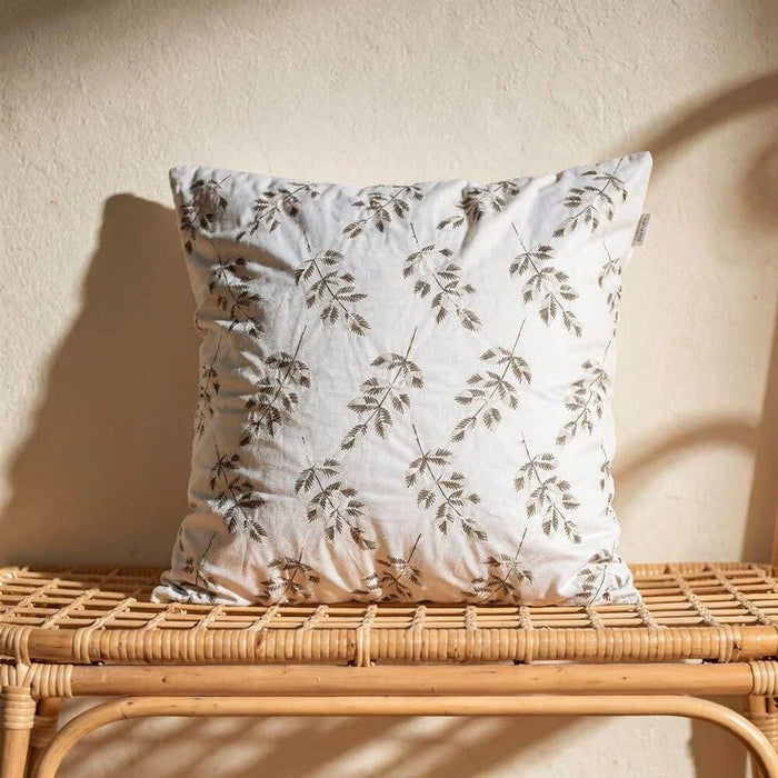 Gleam Embroidered Cushion Cover - White - 45x45 cm