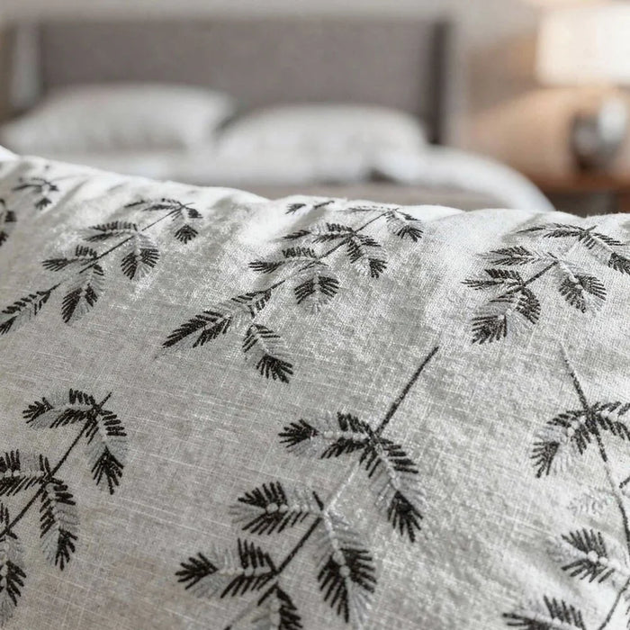 Gleam Embroidered Cushion Cover - White - 45x45 cm