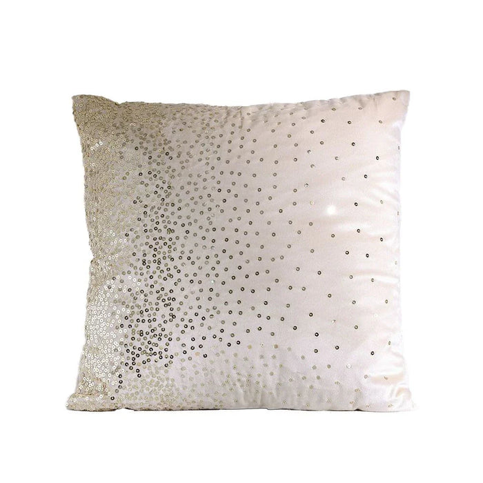 Gleam Embroidered Cushion Cover - Beige - Gold - 45x45cm