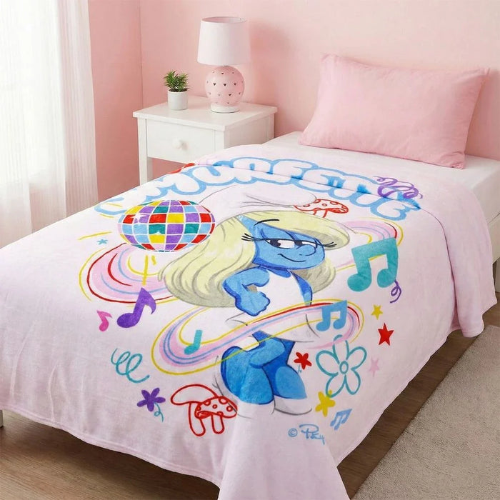 SS25 Disney Smurfs Flannel Blanket Kids