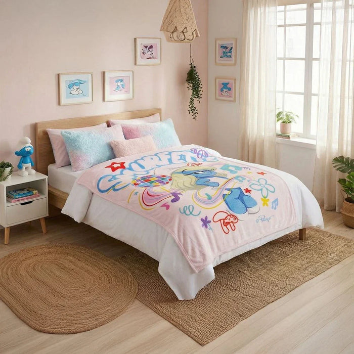 SS25 Disney Smurfs Flannel Blanket Kids