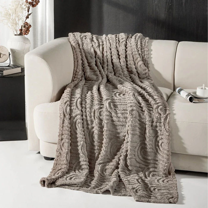 Jacquard Throw - Khaki - 150x200 cm