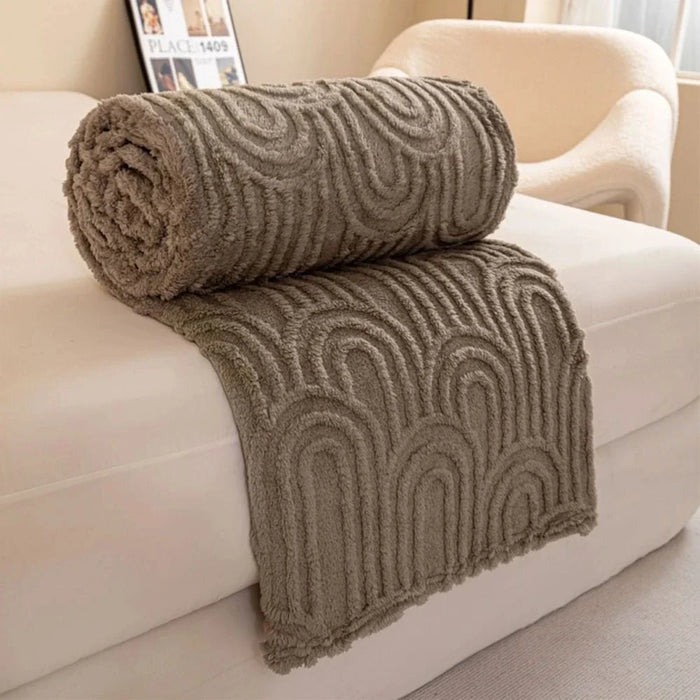 Aw25 Wl5515-Br-C Jacquard Throw Khaki 200x230Cm