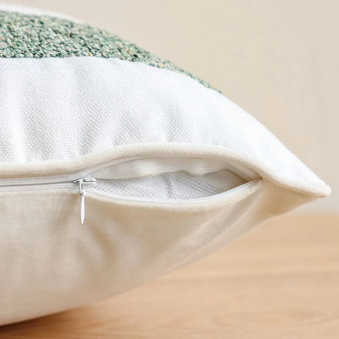 Patchwork Filled Cushion - Green - 30x50 cm